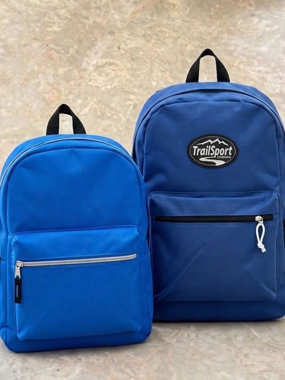 Backpack Two-Piece Bundle | Classic School & Travel Daypack Set Blue Class